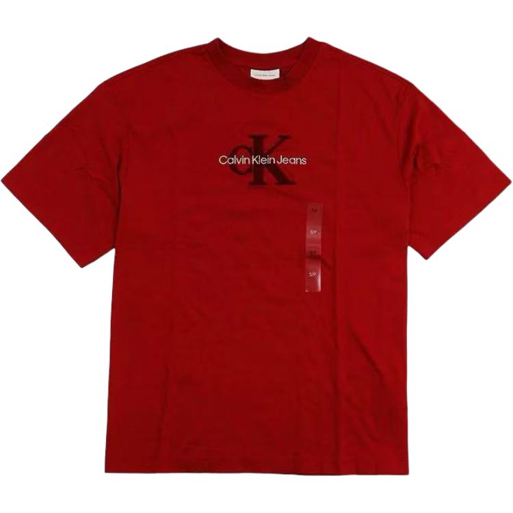 

Calvin Klein Jeans Casual Letter Comfortable Round Neck Short Sleeve T-Shirt Men tops 40EM233-600 M