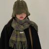 Plush Winter Cashmere Scarves Tassel Long Shawl Thicken Plaid Wool Scarf  Women/Men
