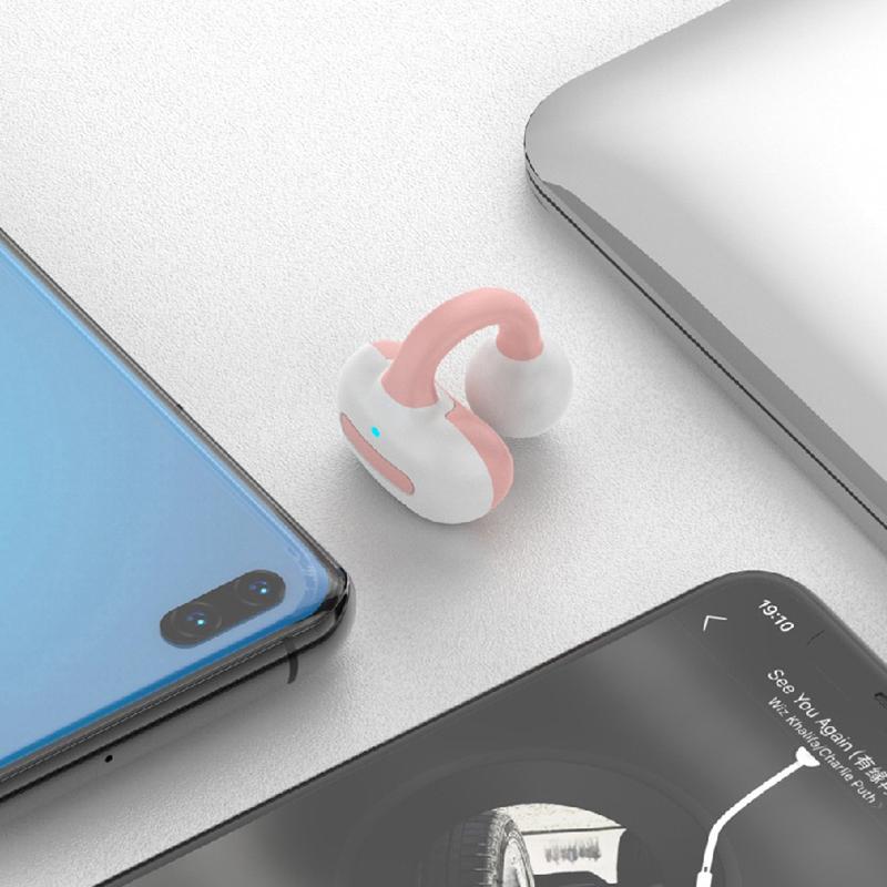 M-S8 Tws Wireless Bluetooth Headphones Bone Conduction Headset Hifi Stereo Music Ear Clip On Ear Earring Sports Earbuds With Mic