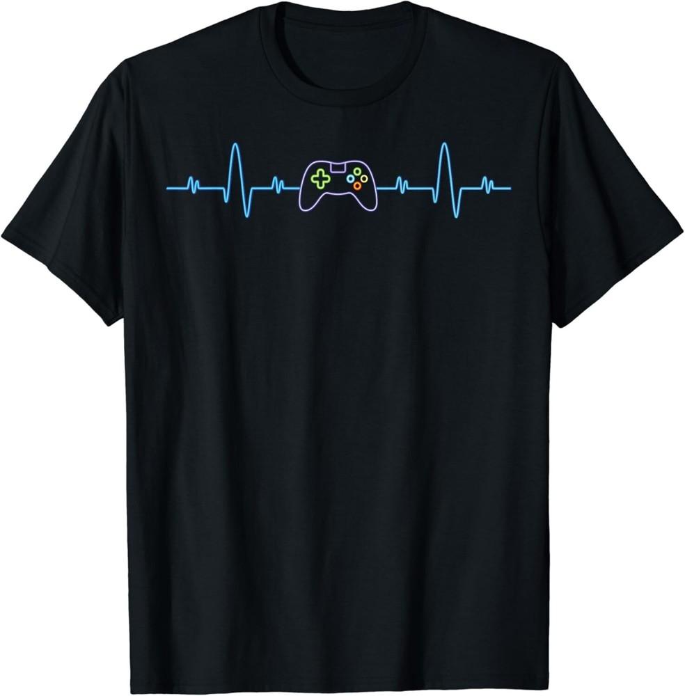 

Funny Video Gamer Heartbeat Gaming Lover Boys Video Gamer Gift Unisex T-Shirt 3XL