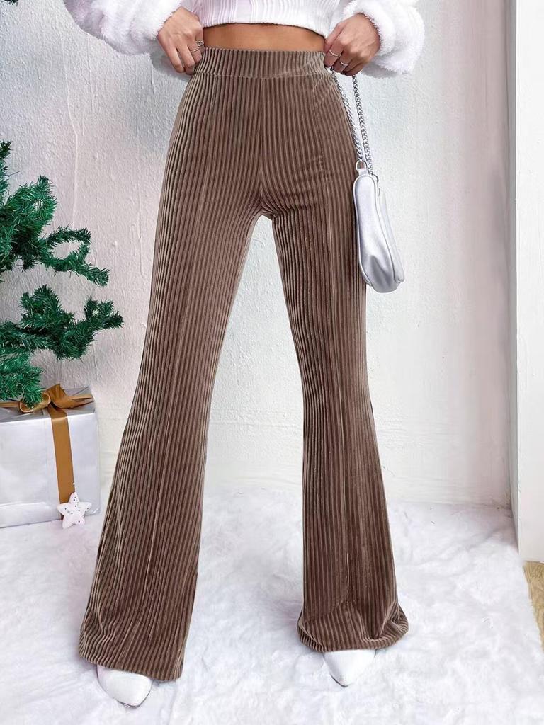 2025 Autumn/Winter Corduroy Wide-Leg Versatile Flare Pants