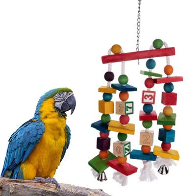 Haustier Vogel Papagei Blöcke Kauen Beißen Hängende Käfig Deko Ständer Schaukel Spielzeug