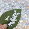 60 Grams Glitter Silver Star Sequ and Spangles, LEEFONE Metallic Glitter Foil Confetti Star Sequ for Crafts, Tables, Nail Art, DIY Decorations,