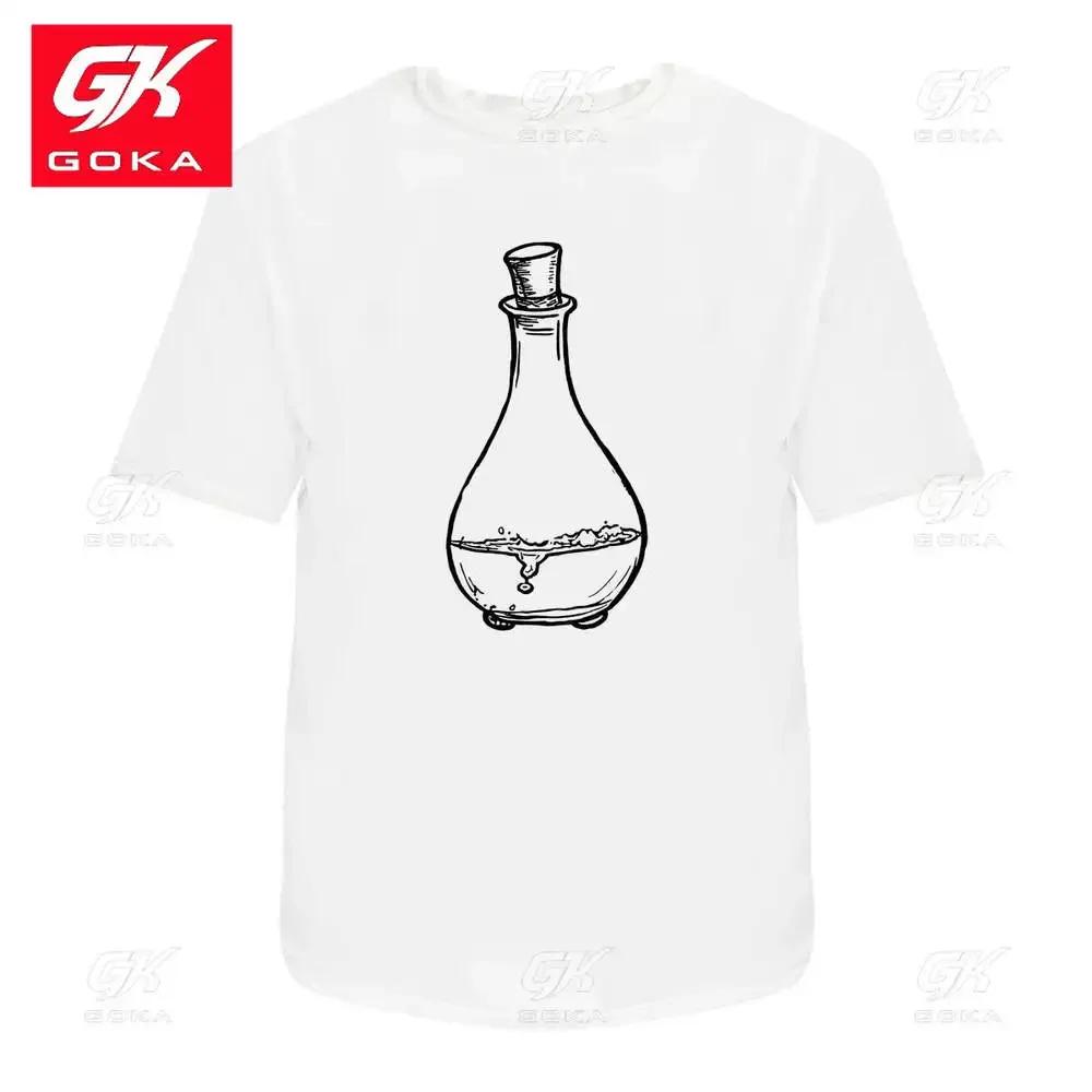 

Mysterious Potion Unisexs Womens Cotton T Shirts Graphic Clothing Short Sleeve Vintage Tops Printed Y2K Clothes Classic T Shirt S