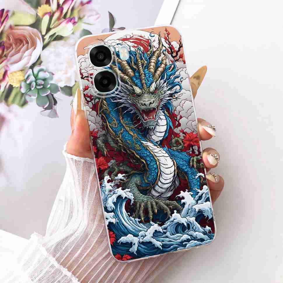 For Oppo A6x 5G Casing CPH2823 Soft Silicone Cat Dragon Cartoon Cover For Oppo A 6x A6 x A6x 5G Phone Cases Protectors Funda
