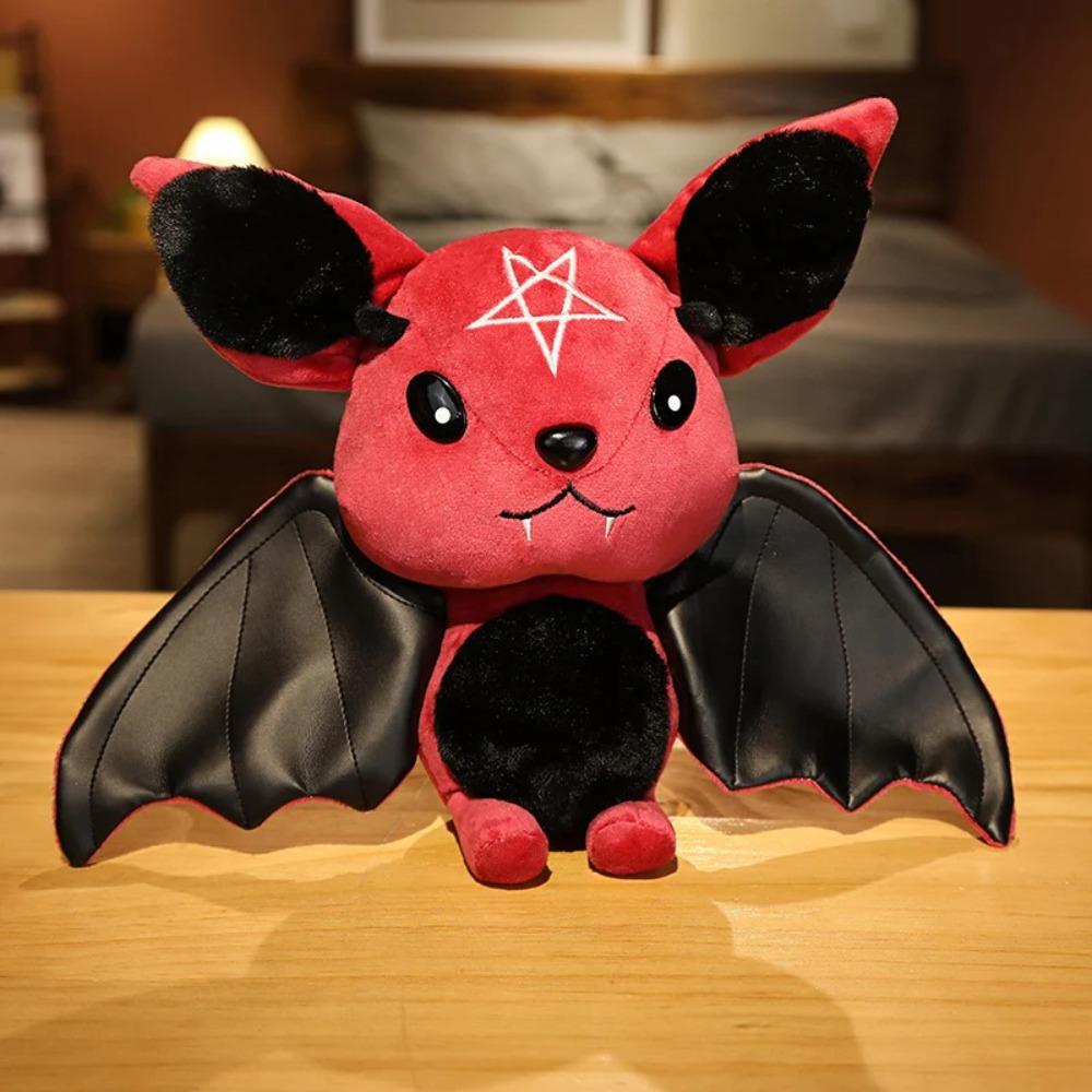 30cm Dämonenfledermaus Halloween Plüschtier Vierfarbige Dämonenfledermaus Cartoon Weiches Modell Für Jungen und Mädchen Weihnachten Halloween Feiertagsgeschenke
