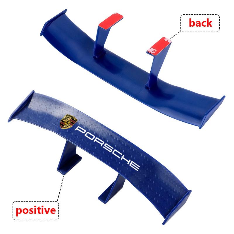 Car Rear Spoiler Mini Spoiler Wing Small Tail Emblem Sticker Decoration For Porsche Boxster Cayenne Panamera Macan Cayman 911 918 996 917 991