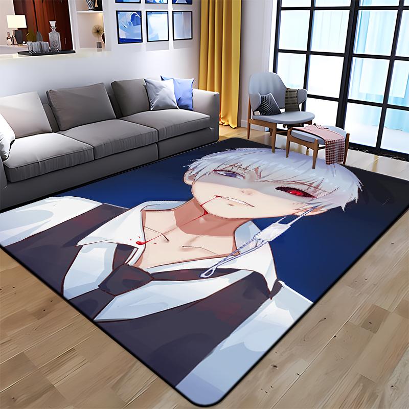 Anime Tokyo Ghoul Kunst Gedruckt Teppich für Wohnzimmer Große Fläche Teppich Weiche Matte E-sports Stuhl Teppiche Alfombra Geschenke Dropshopping