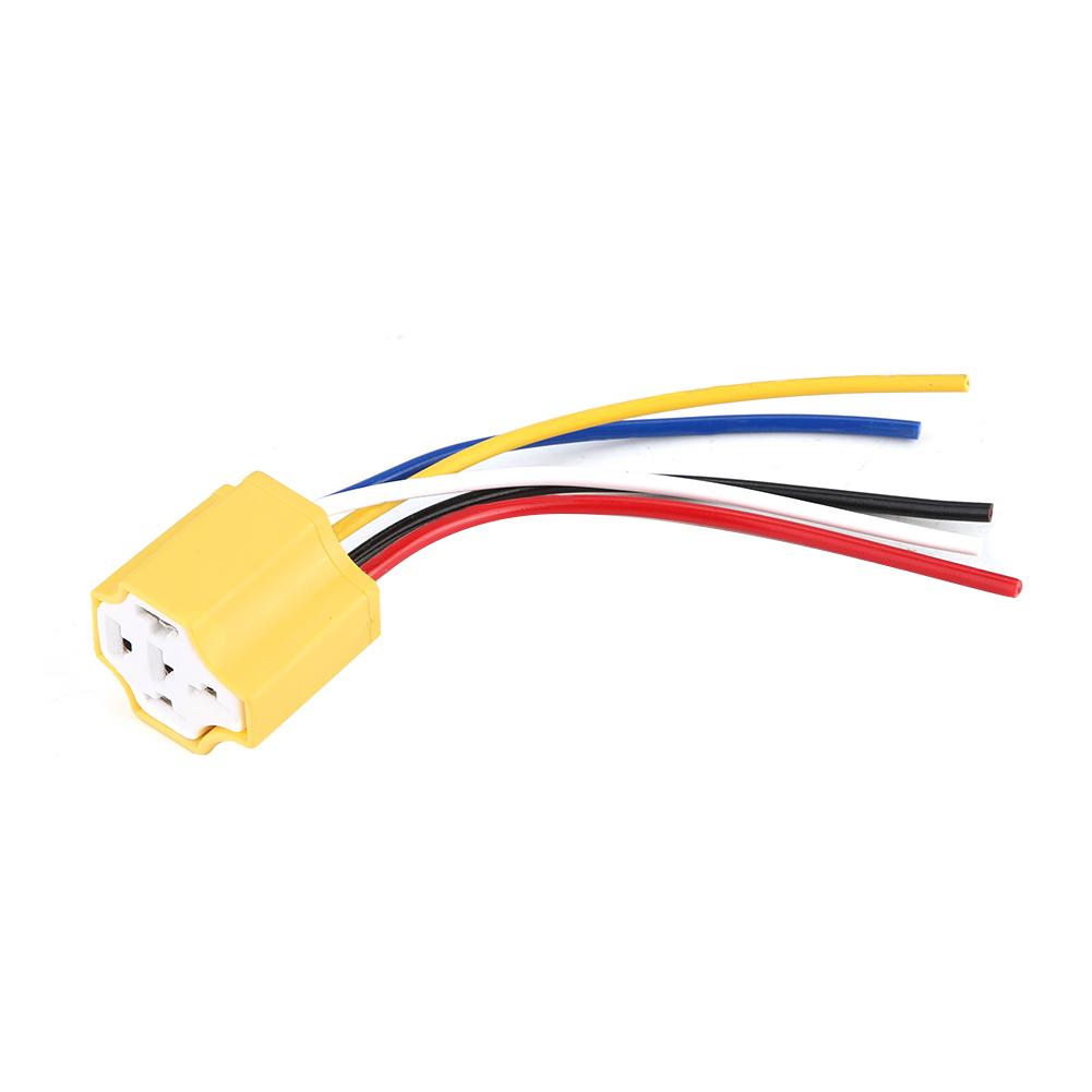 

Ceramic 5 Pin Automotive Car Wiring Harness Relay Socket 30 100A
