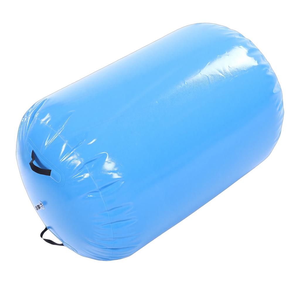 Gymnastik Luftrolle 0,7x0,9m PVC Aufblasbare Tumblingrolle mit Handpumpe für das Training Blau