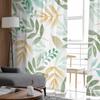Plant Tea Green Forest Green Leaves Watercolor Rural Sheer Curtains for Kids Living Room Voile Window Curtains Tulle Drapes