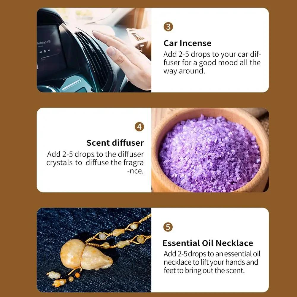 10ml Aromatherapy Essential Oil Diffuser Natural Fragrance Car Perfume Compatible with Air Humidifiers for Home Auto Scents