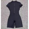 Women's Short-Sleeve Athletic Jumpsuit