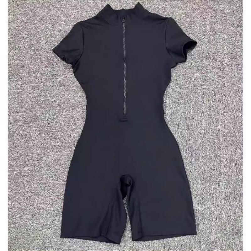 Women's Short-Sleeve Athletic Jumpsuit