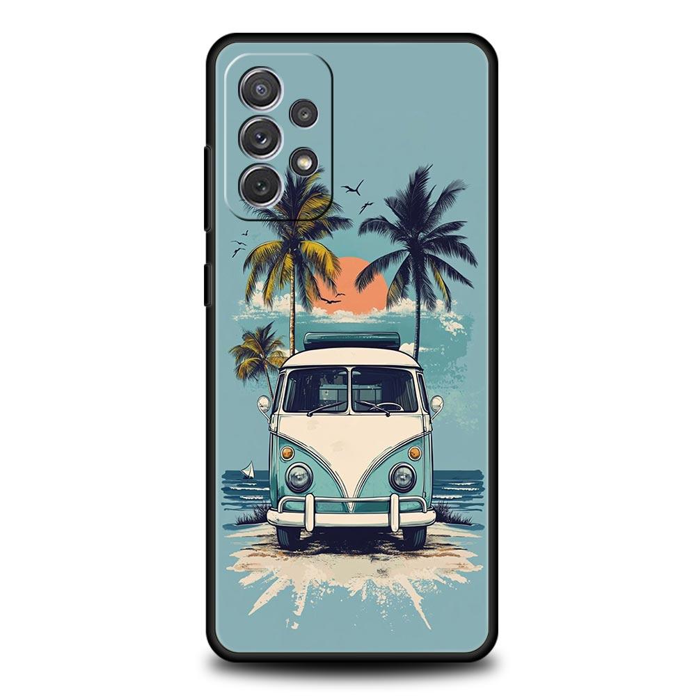Combi Van Car Outdoor Camping Phone Case For Samsung A17 A07 A55 A35 A25 A15 A05s A33 A31 A23 A21s A13 A41 A73 A53 A51 A71 Cover