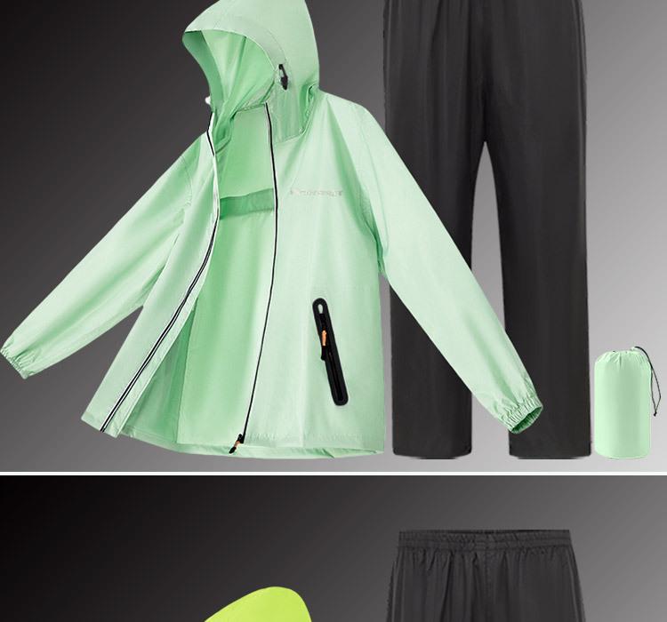 Unisex Lichtgewicht Regenjas & Broek Set, Anti-Stortbui, Waterdicht, Ideaal voor Fietsen, Voedselbezorging & Elektrisch Motorrijden.