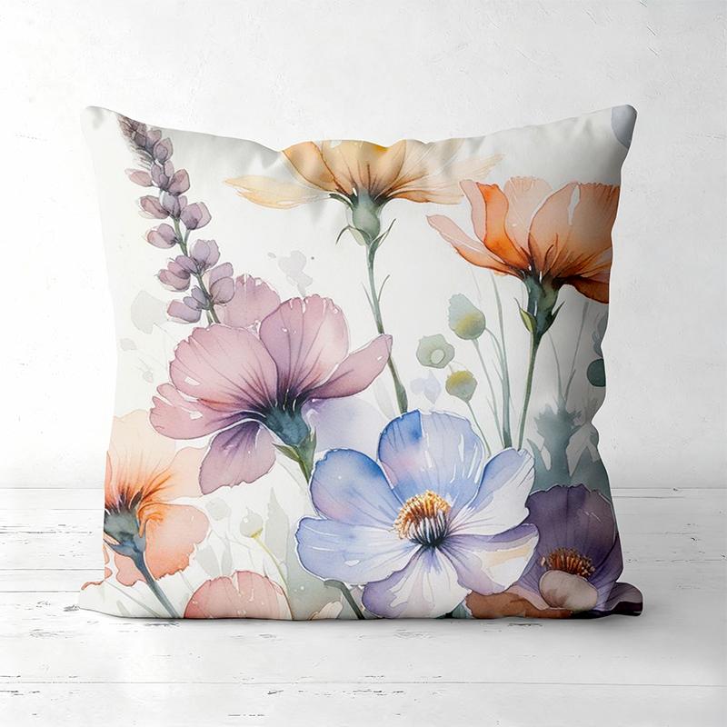 Floral Patterned Cushion Covers For Home Decoration Polyester pillowcase, sofa decorative cushion cov Headboard Pillow