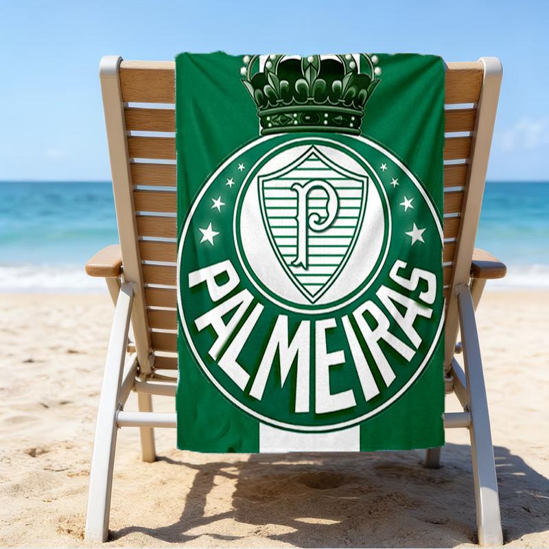 1 Stück Fußballmannschaft (30) Strandtuch, Strand- und Meeresufer-Schwimmbadausstattung, Modisches Muster, Rechteckig, Reiseutensilien