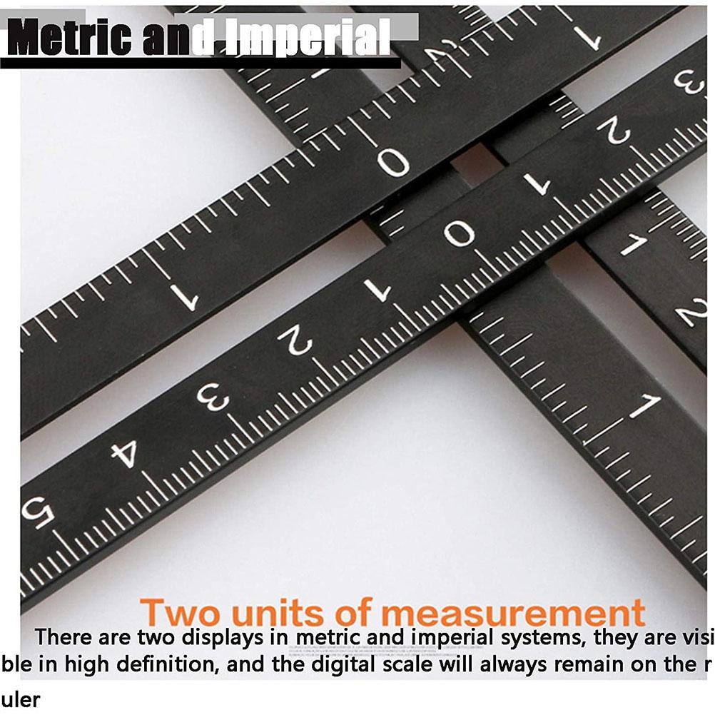 Multi Angle Measuring Ruler Aluminum Alloy 12 Fold Tile Opening Locator Angle Measurement Tool