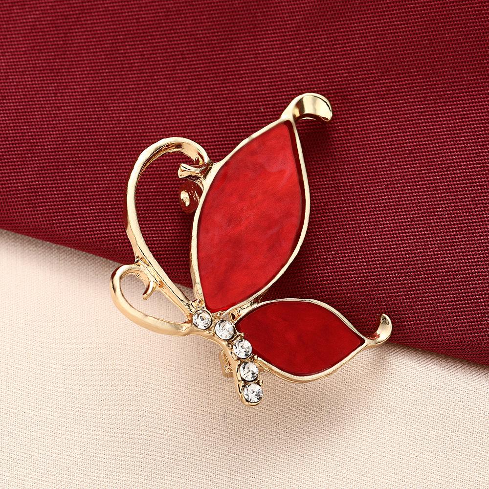 European & American Light Luxury Diamond-Encrusted Butterfly Brooch: Elegant, Fashionable, Versatile Clothing Accessory