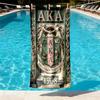 Alpha Kappa Alpha Print Beach Towel Design, Soft, Lightweight. for Home Bathroom, Spa, Pool, Yoga, Surfing, Camping, Gift for Family, Friend