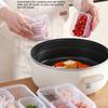 Airtight Lid Food Storage Container Meat Fruit Veggie 4 Compartment Fridge Organizer Meat Fruit Veggie Keeper Side Dish