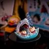 6.5cm/2.6in Anime Dragon Ball Z Son Goku Krillin Shark Attack Water Escape Figure Collectible DBZ Action Figure