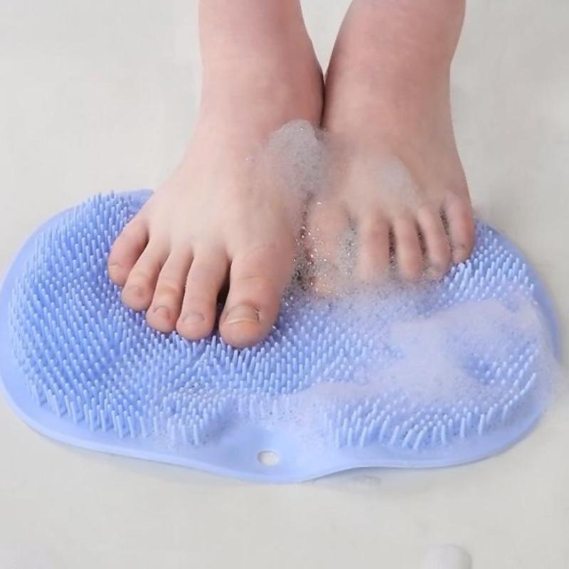 Multifunkční silikonová protiskluzová podložka do sprchy s přísavkami Exfoliační masážní nástroj pro odstranění odumřelé kůže z chodidel a zad Použití v koupelně
