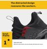 Summer Breathable Anti-smash Anti-puncture Safety Shoes with Lightweight Shock Absorption and Comfortable Flying Woven Upper
