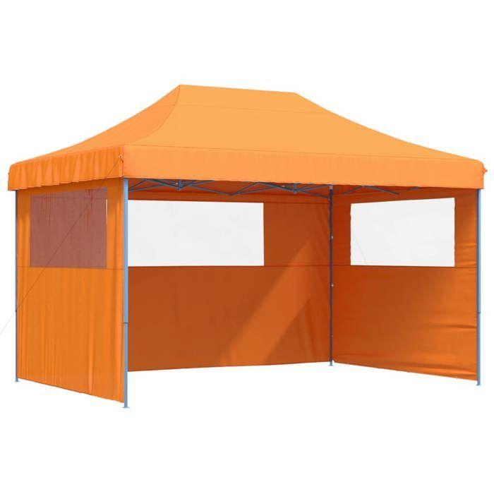 VidaXL Tente de réception pliable escamotable avec 3 parois latérales, tente, tente à auvent, auvent de gazebo, tente 4005017