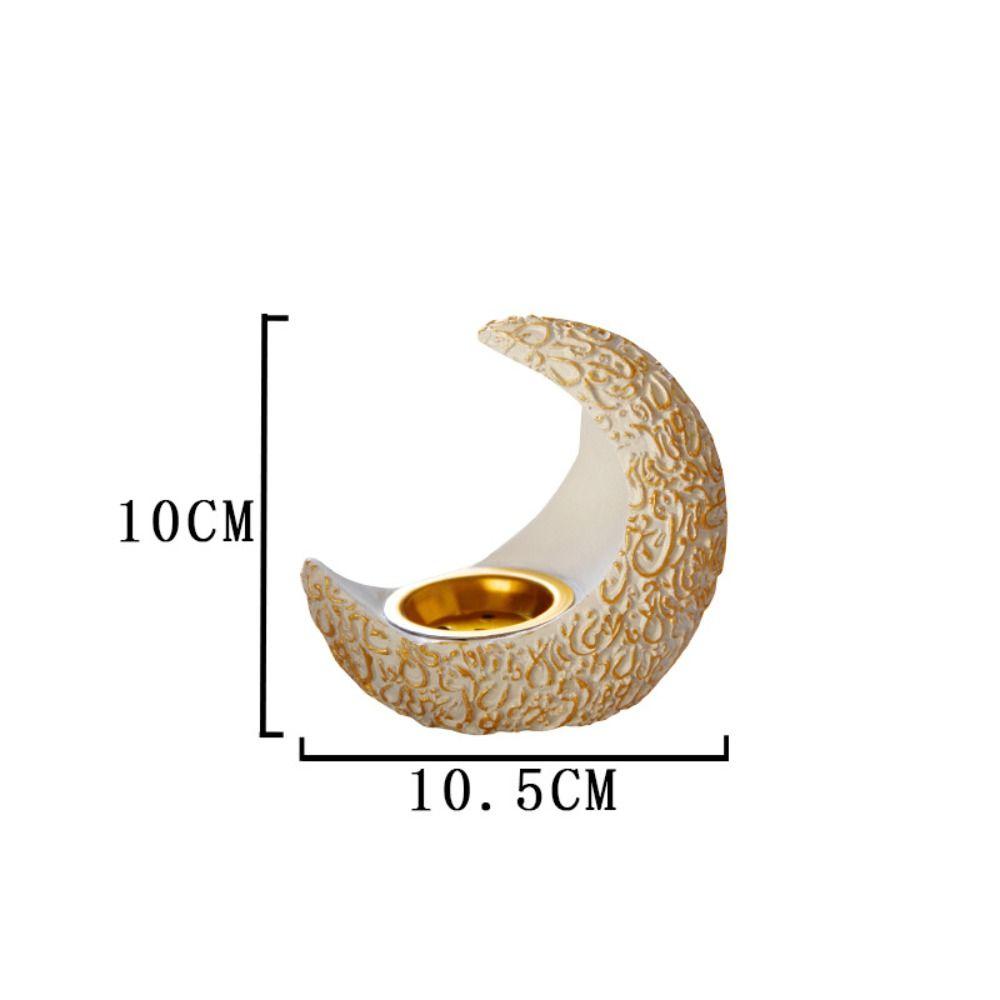 

Moisture Proof Crescent Moon Candle Holder Easy to Clean Middle East Candle Cup Arab Ramadan