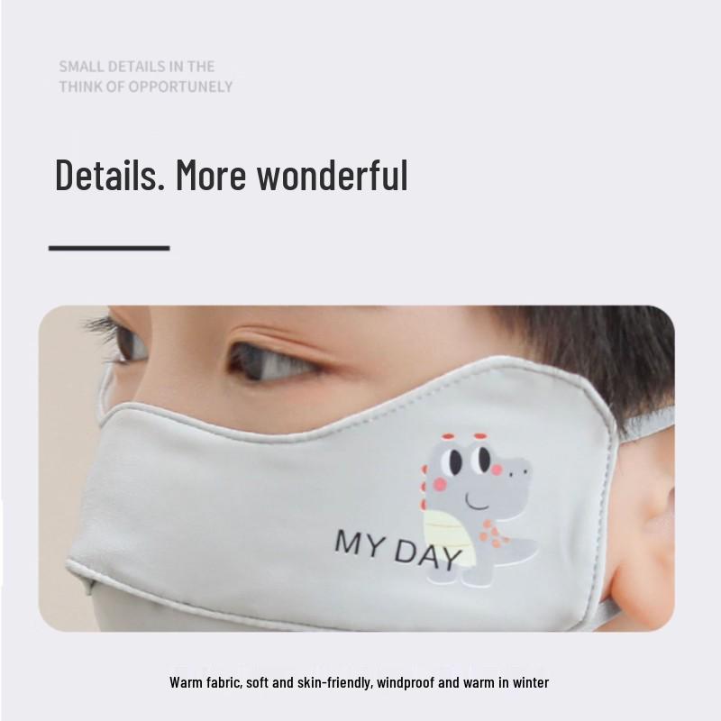 Children's Pure Cotton Warm Winter Mask - Breathable Cold Protection for Boys & Girls