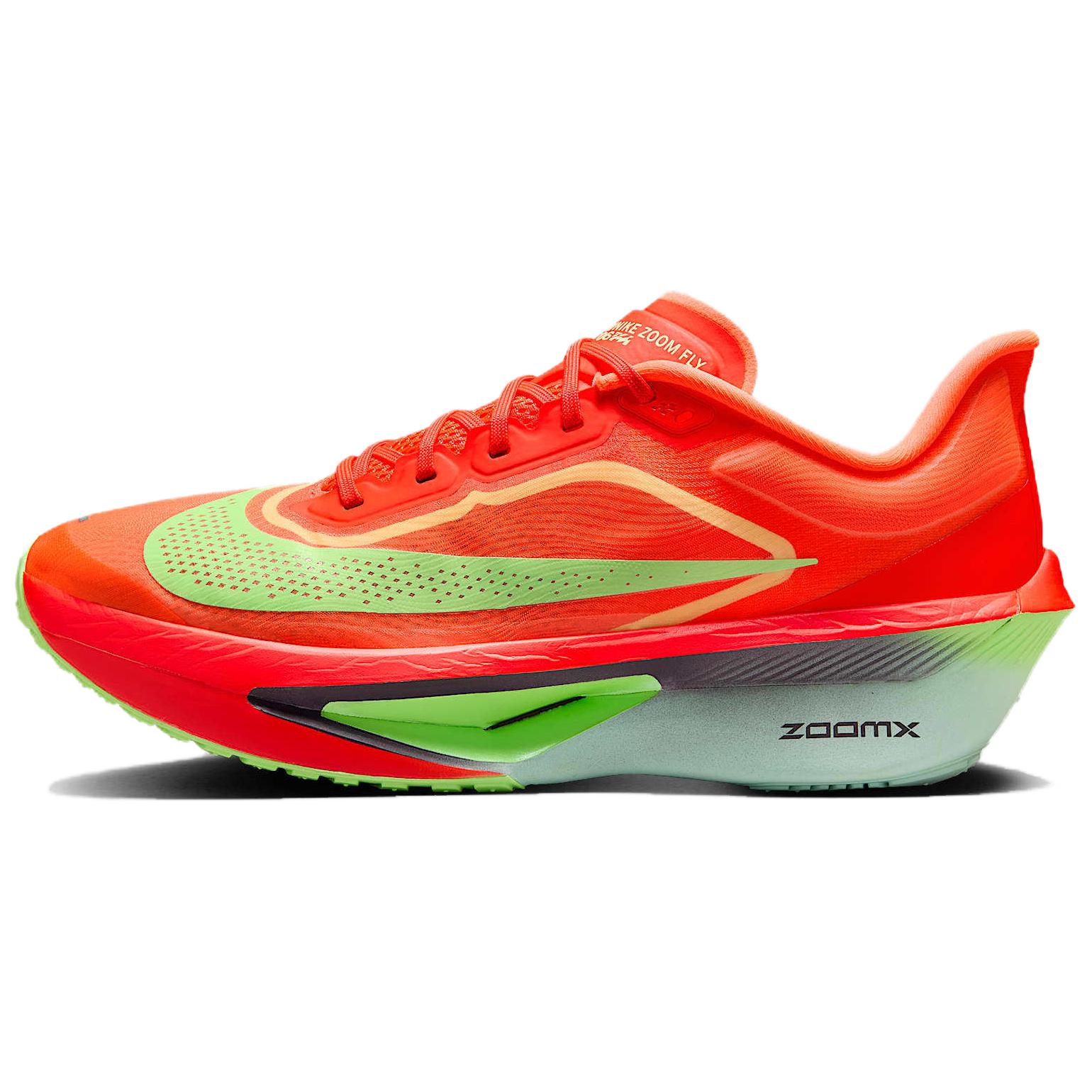 Sneakers da uomo Nike Zoom Fly 6 Bright Crimson Lime Blast Rosso Menta-Schiuma Viola Grotta FN8454-601 42