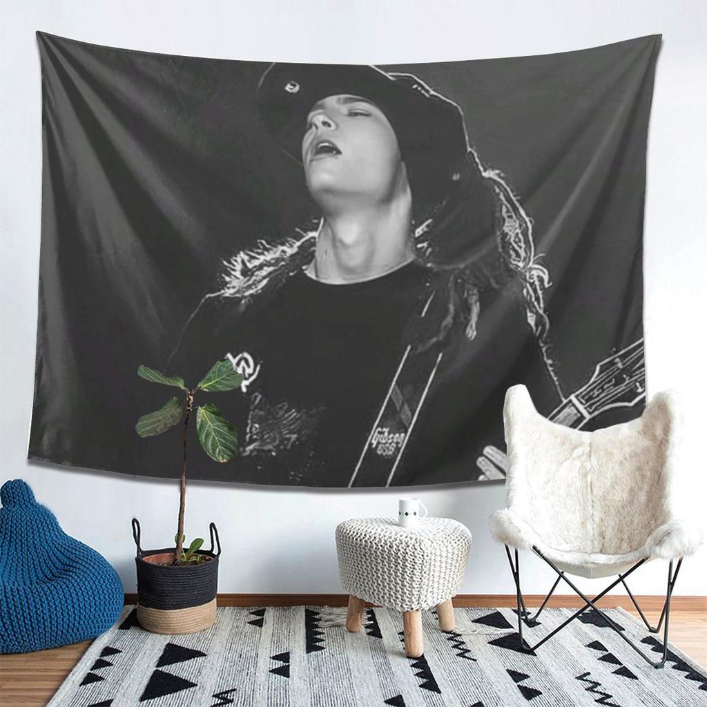 Tokio Hotel Tom Kaulitz Gruppo Musicale Arazzo da Parete Decorazione Estetica per la Casa Arazzi per Soggiorno Camera da Letto