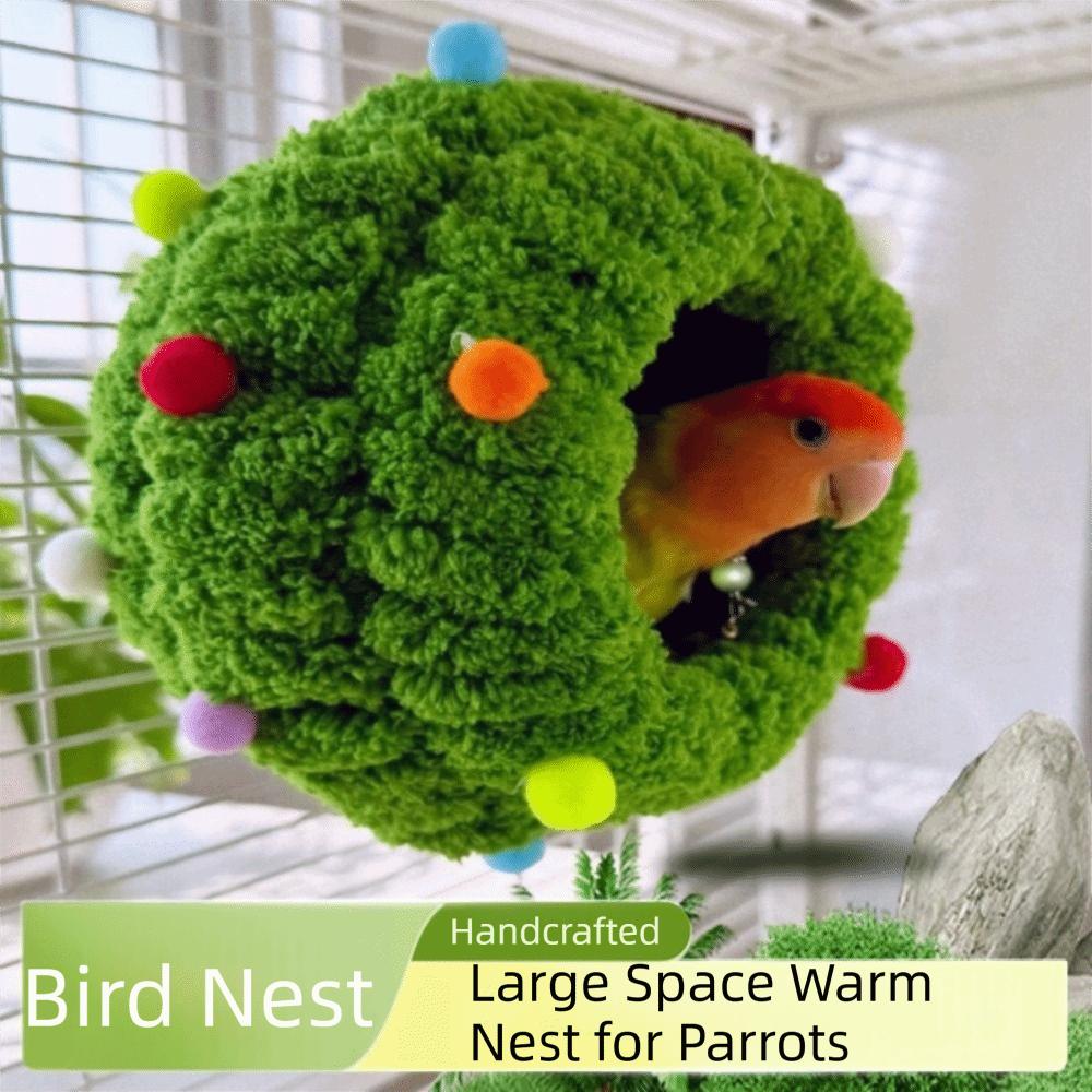 Cozy Design Pet Bird Nest Soft Warm Interior Conure Breeding House Comfortable Washable Hanging Sleeping Bed