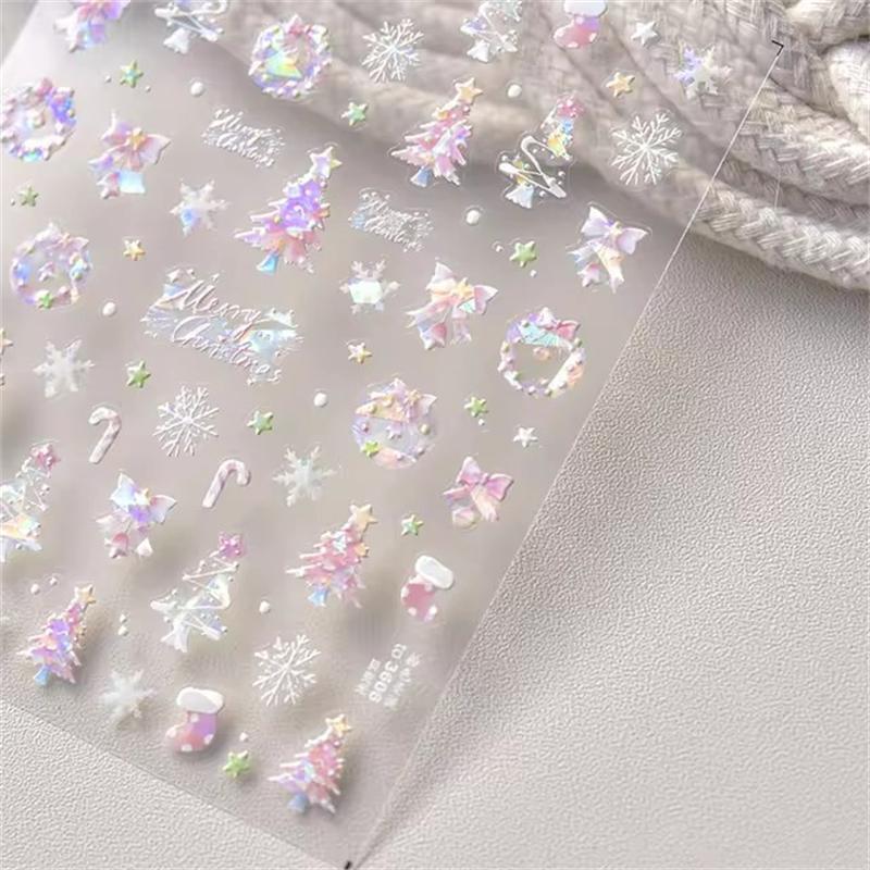 1PCS French Jelly Nail Stickers Dreamy Bubble Meteor Butterfly Star Moon Self Adhesive Stickers For Nail DIY Nail Art Decoration