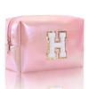 Octagonal Embroidered Letter Makeup Bag Large Capacity Travel Toiletries Storage Bag Handbag Cosmetic Bag Makeup Pouch Organizer