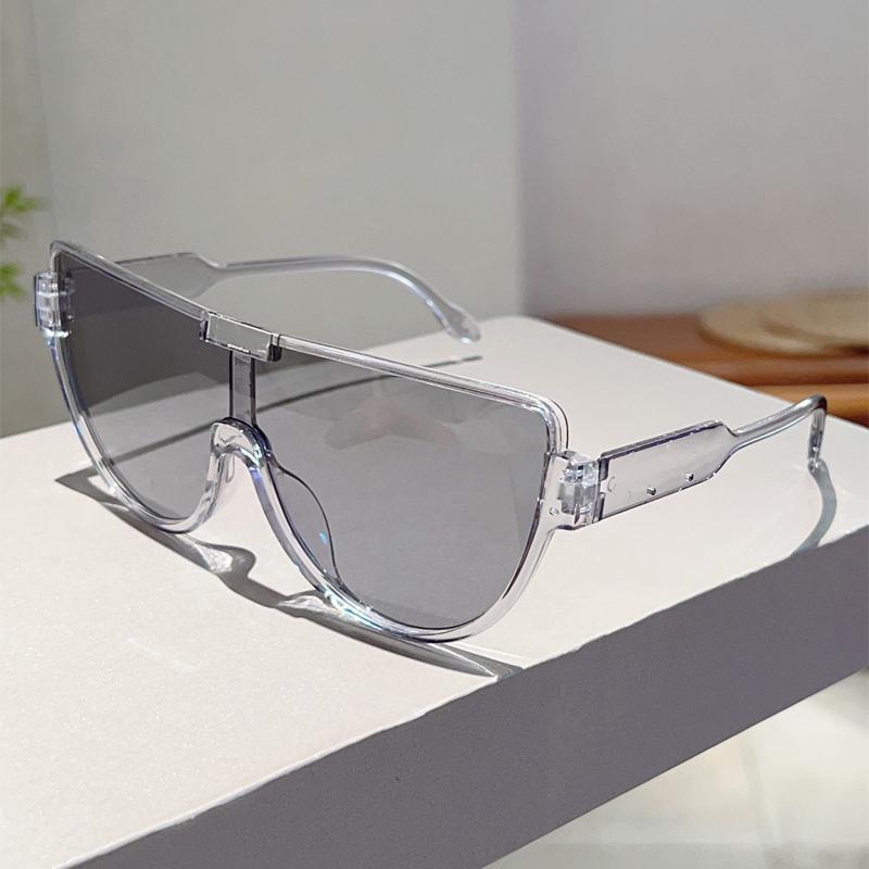 Semi-round Sunglasses Women Fashion Oversized Monoblock Casual Shades Ins Trendy Design Korean Style Outdoor Sun Glasses