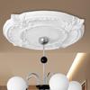 Adhesive European Design Ceiling Medallion Decorative Light Fixture Rose Plate with Center Hole, Easy Install Home Ceiling Decor