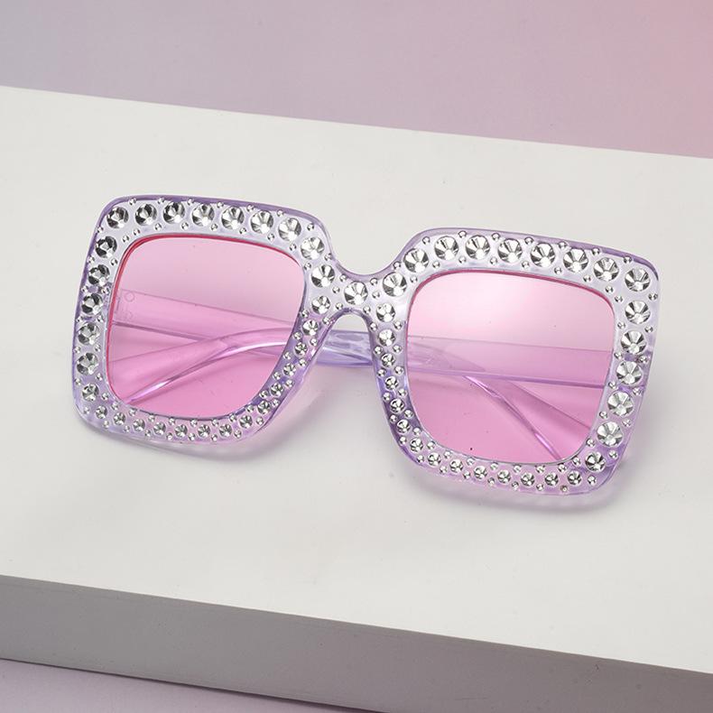 Luxury Square Sunglasses for Kids Boys Girls Diamond Rhinestone Brand Designer Glitter Sun Glasses UV400 Shades Children Eyewear