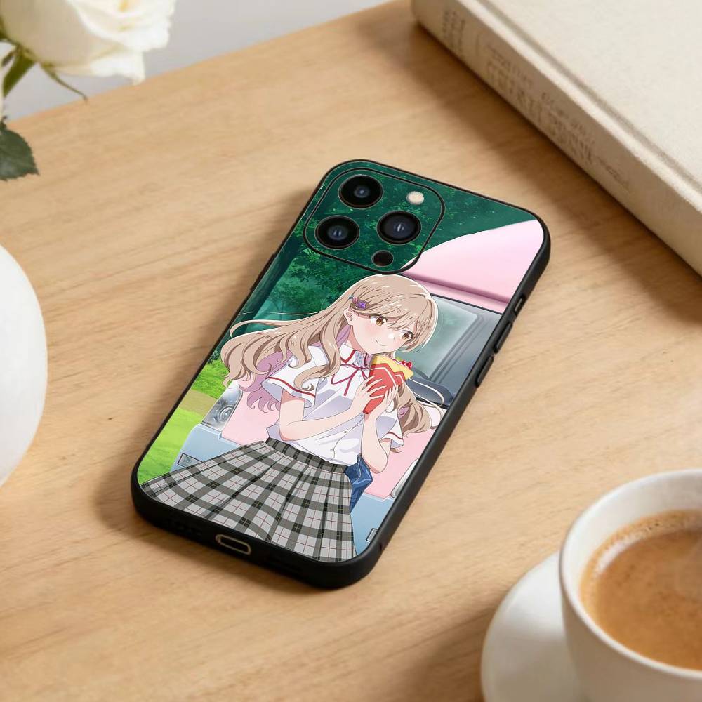 Watanare Anime Phone Case For iPhone 17 16 15 14 13 12 Max Plus Silicone Black Cover