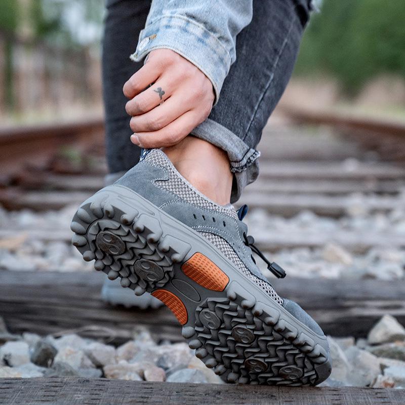 Męskie Letnie Bezpieczne Buty Robocze - Odporne na Zgniecenia, Przebicia, Wytrzymała Konstrukcja Obuwia