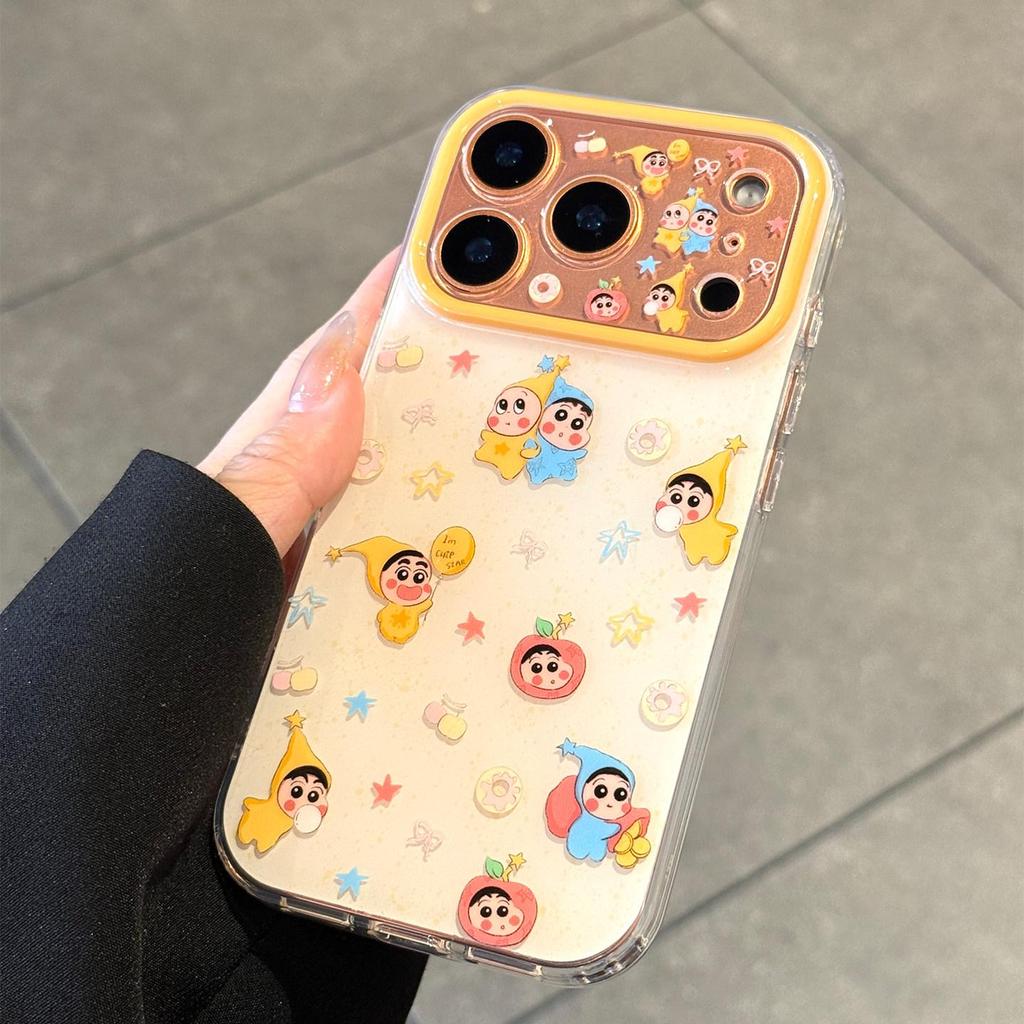 Shin-chan Compatible Protective Case for iPhone 16 Pro, 15 Pro, and 17 Pro Max