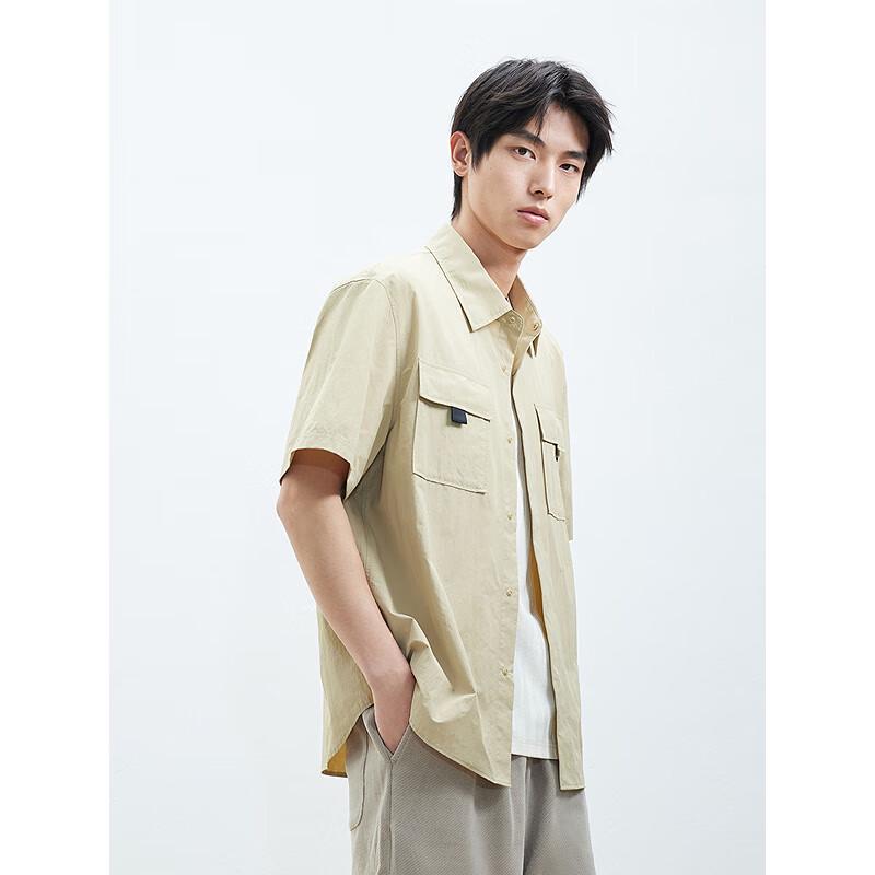 GXG Men's Summer Work Short-Sleeved Lapel Shirt