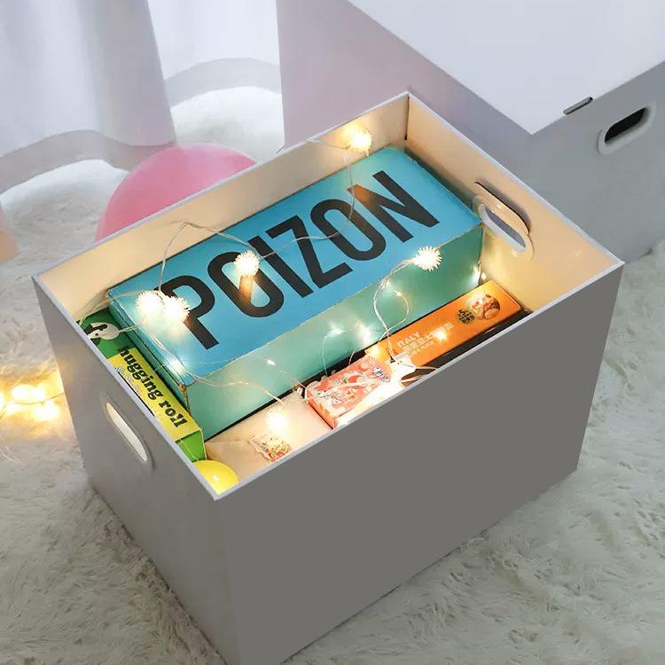 White Cardboard Surprise Gift Box for Birthday