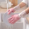 3 Pairs Non-Slip Texture Kitchen Cleaning Gloves Household Rubber Gloves  Dishwashing