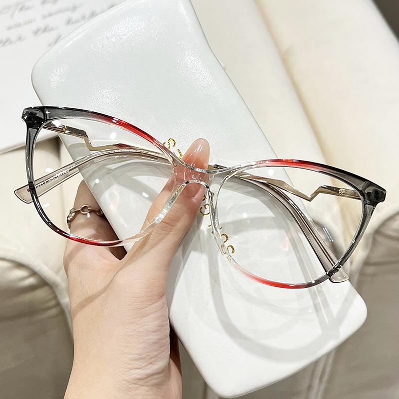 Fashion cat eye TR frame Glasses women's anti radiation and anti blue light glasses commuting office computer goggles