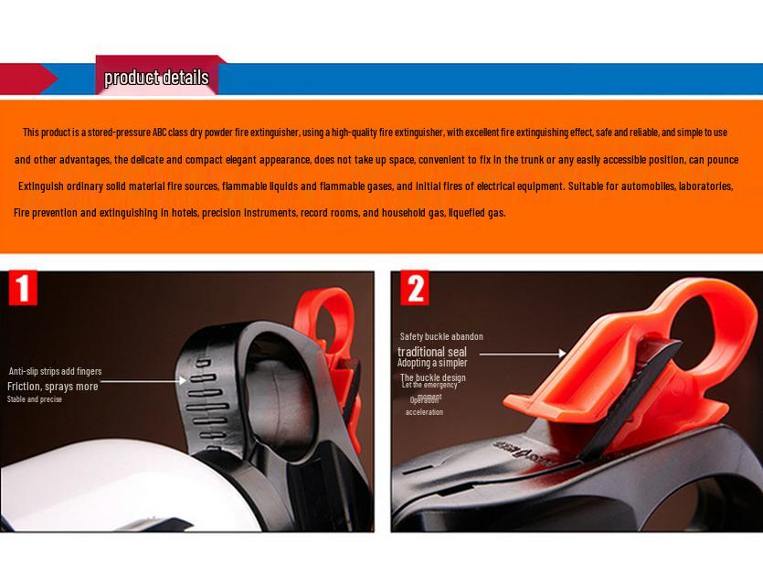 520g Portable Dry Powder Fire Extinguisher for Car & Home - Flame Warrior