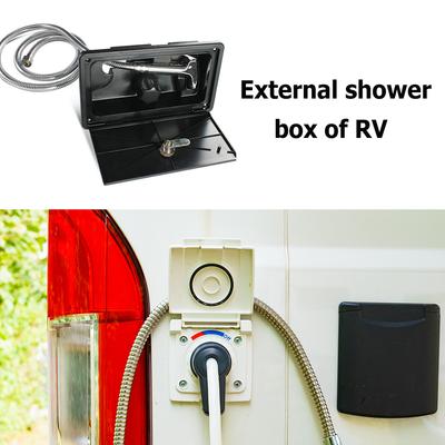 Wohnmobil Dusche mit Schloss Warm Kalt Einstellbar Wohnmobil Außen Dusche Einzelner Knopf Boot Marine Camper Wohnmobil Wohnwagen Zubehör