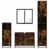 4 piece bathroom furniture set in smoked oak wood based material